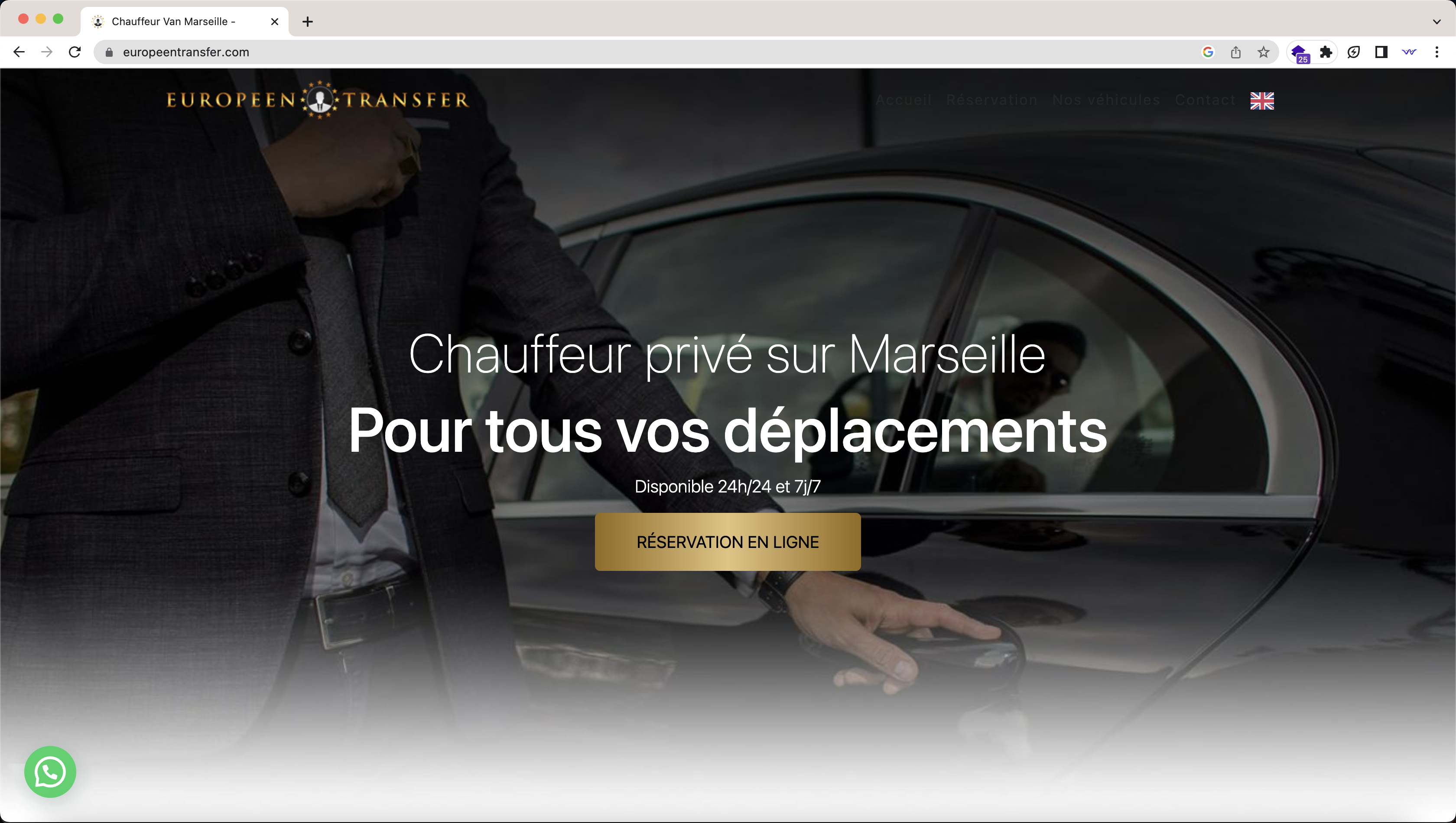 Chauffeur Van Marseille créé par l'Agence Webideal